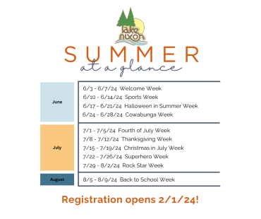 Weekly Themes for Summer 2024!