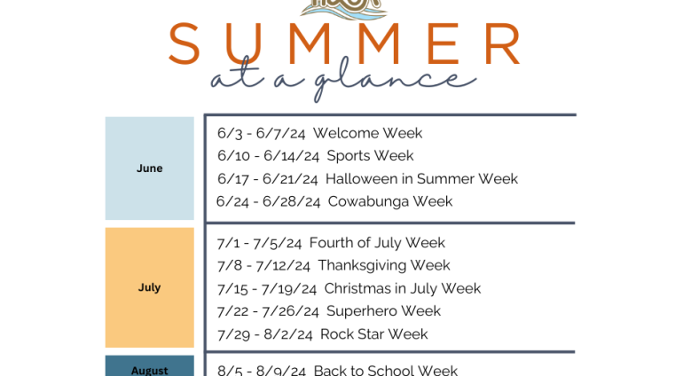 Weekly Themes for Summer 2024!